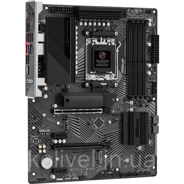 ASRock B650 PG LIGHTNING (AM5/B650, 4*DDR5, 2xPCIex16, HDMI, 4xSATAІІІ, 3xM.2, 2.5GLan, 7.1ch, ATX) (B650 PG Київ - фото 2