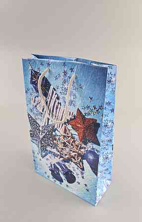 Новогодние пакеты для подарков, средний 17x26x8-018 (12 шт) Харьков