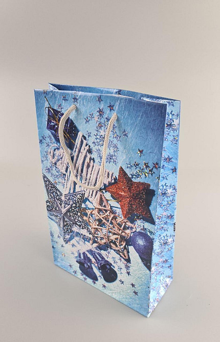 Новогодние пакеты для подарков, средний 17x26x8-018 (12 шт) Харьков - изображение 1