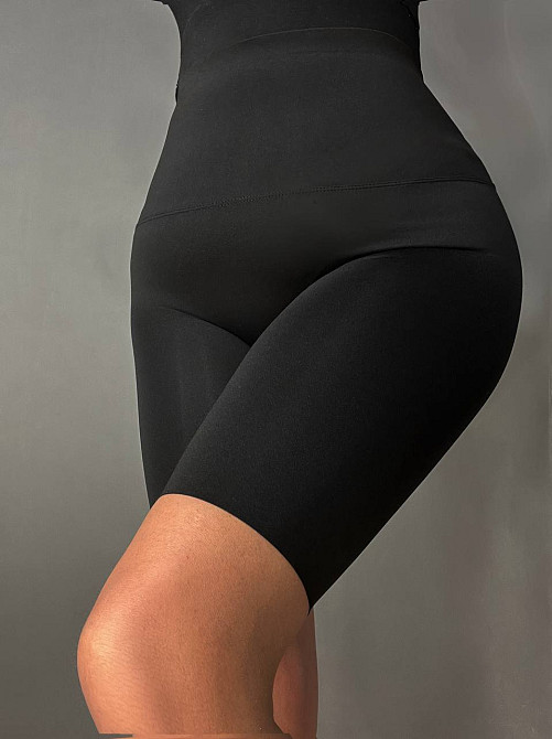 Шорты женские Ласточка 742-2 велосипедки микродайвинг утяжка пуш-ап чёрные, черный, 4XL Киев - изображение 17