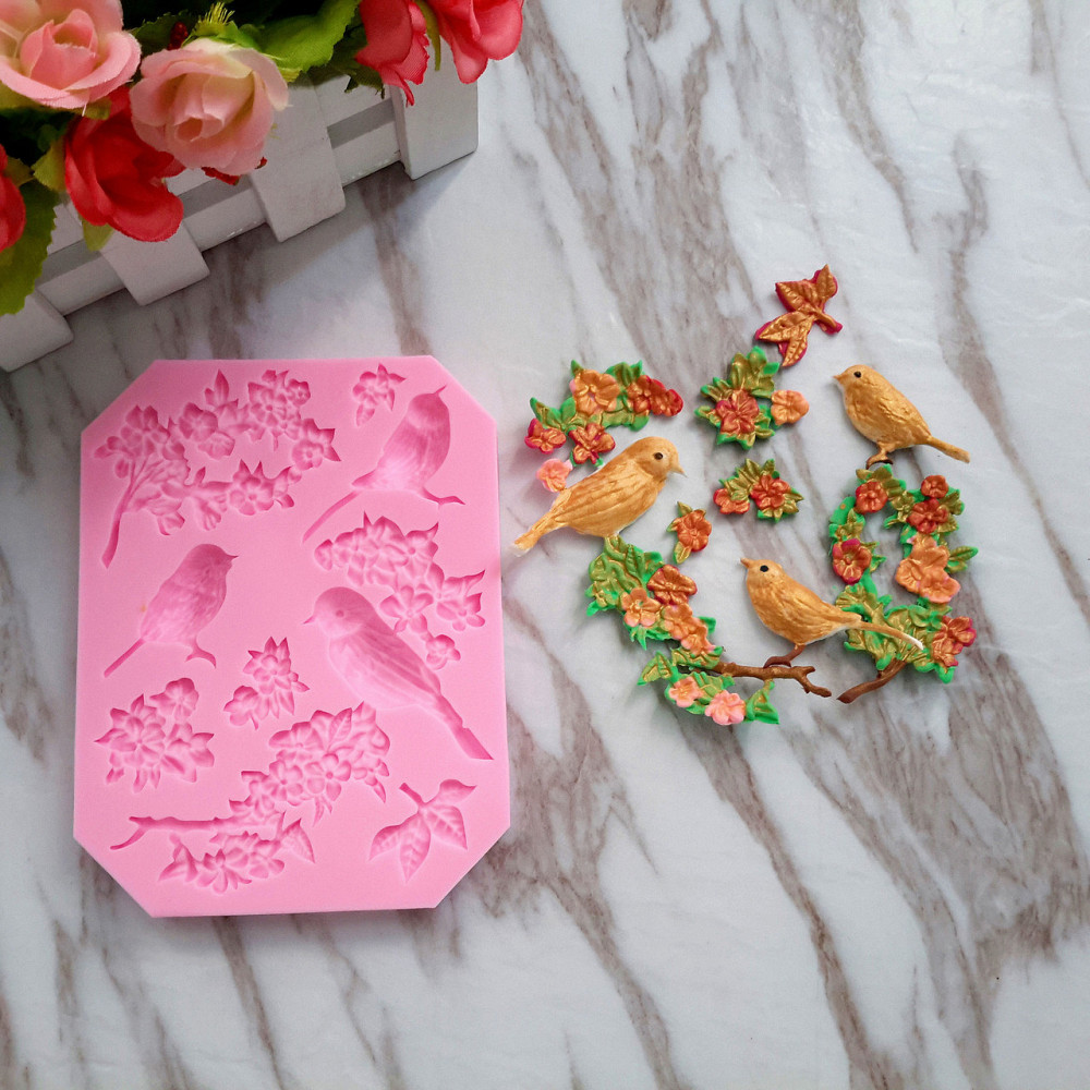 Молд силіконовий Птахи 119 на 90 см рожевий Київ - фото 8