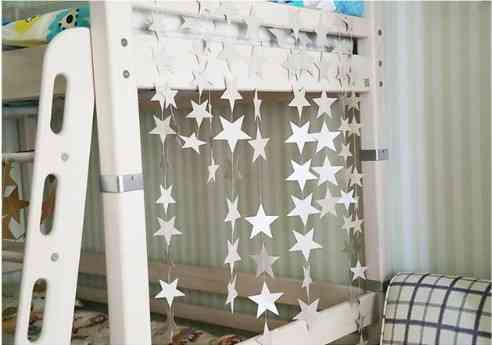 Гірлянда Зірочки матові на нитці 2 м на 7 см сріблястий Київ