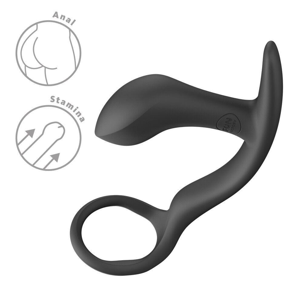 Анальна пробка з ерекційним кільцем Fun Factory BOOTIE RING Black (м'яте паковання!!!) Sex Aura Київ - фото 7