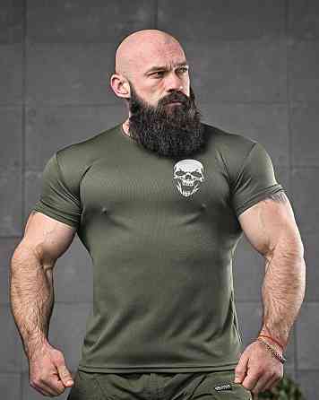 Тактическая потоотводящая футболка odin дальше бога нет олива ДЛ6546 Одесса