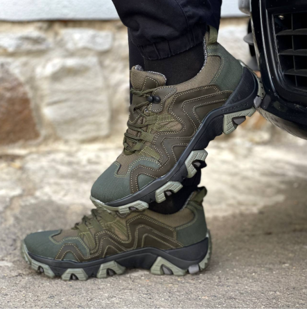 Чоловічі військові демісезонні оливкові кросівки Gore-Tex, тактичні чоловічі водонепроникні кросівки з посиленим носком Львів