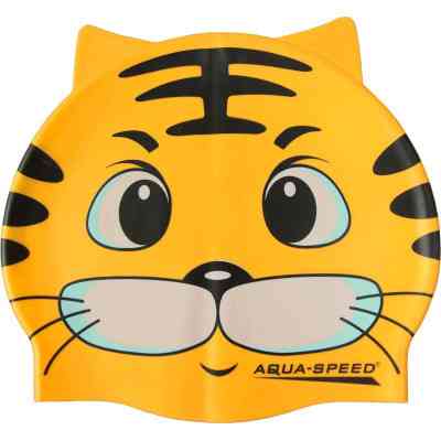 Шапка для плавання Aqua Speed Zoo 115-Cat 5529 жовтий кіт Діт OSFM (5908217655295) Вінниця