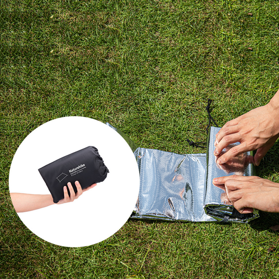 Коврик кемпинговый многофункциональный Naturehike NH20FCD03, 230х260 см, алюминиевая пленка Киев - изображение 9