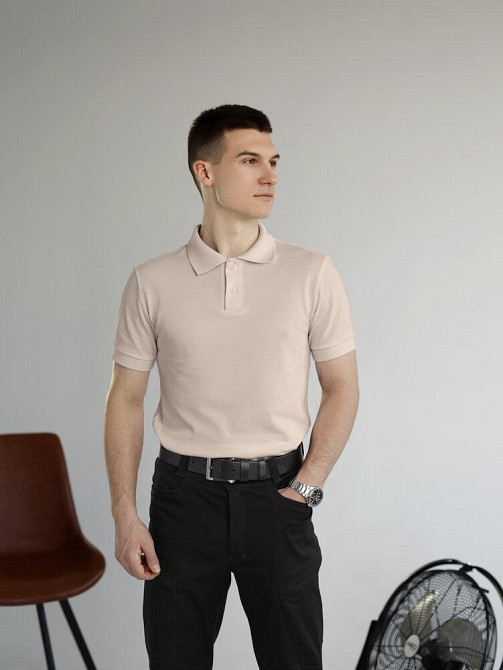 Мужская футболка поло бежевая Pobedov Royal Киев - изображение 9