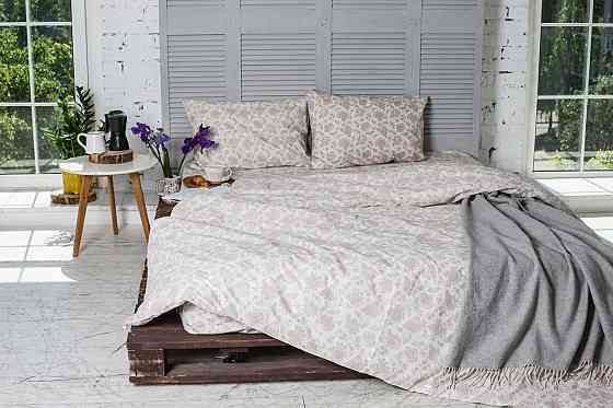 Підковдра на блискавці Ecotton Євро 210х220 см бавовняна бежевого кольору Коломыя