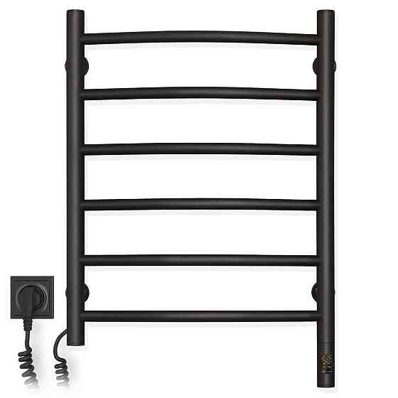 Рушникосушка електрична NAVIN Камелія 480х600 Sensor ліва з таймером, чорний муар Київ