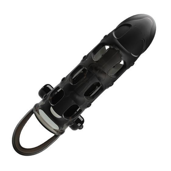 Насадка на член - Pretty Love Cuper Vibrating Penis Sleeve Black Sex Aura Київ - фото 4