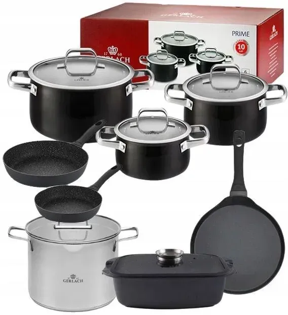 Gerlach Prime Комплект Garnków 6el. + Жаровня Granitex Каструля 7l (PRGERN17) Киев - изображение 1
