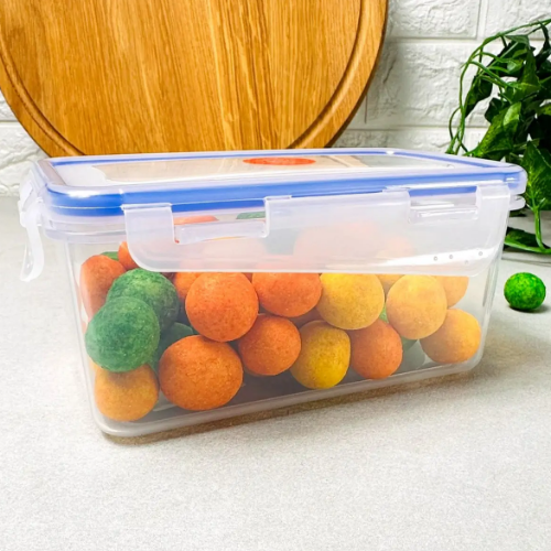 Контейнер для харчових продуктів 4л прямокутний з затиском прозорий Фієста Алеана Житомир - фото 2