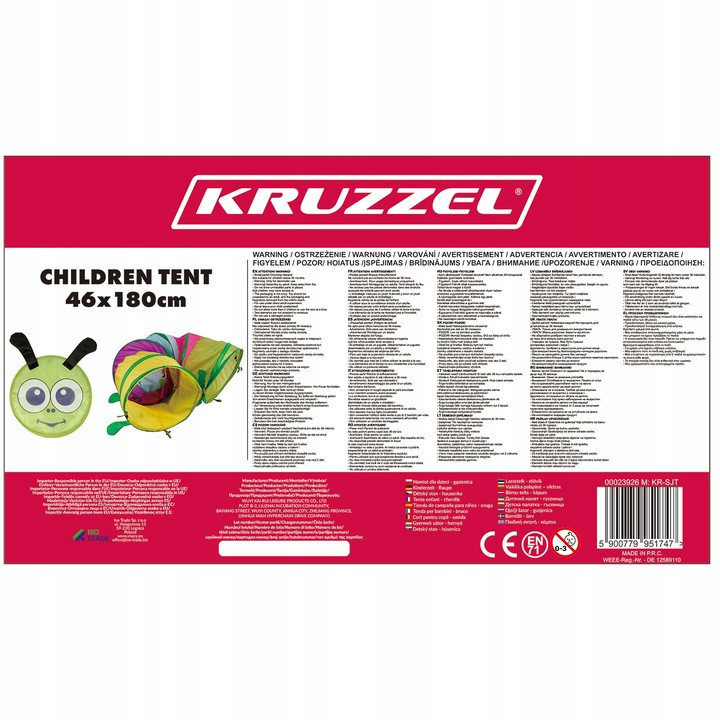 Дитячий намет - тунель гусениця ігрова з чохлом Kruzzel (23926) Нововолинськ - фото 6