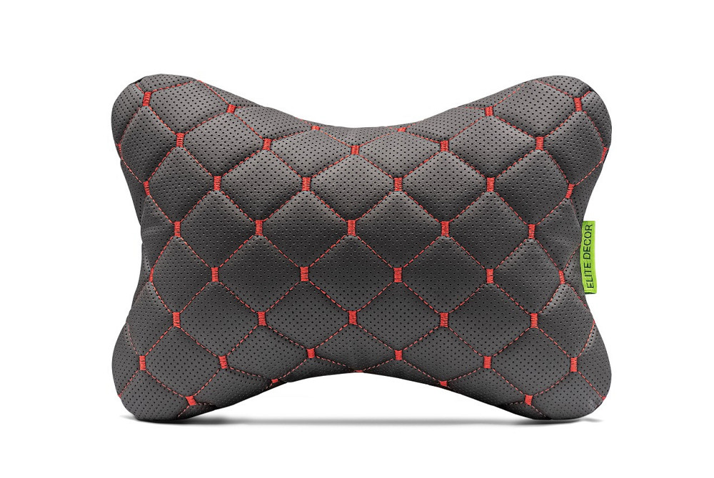 Автомобільний підголівник Comfort Trip AMF 003-2 300x220x100 з екошкіри червоний Дніпро - фото 9