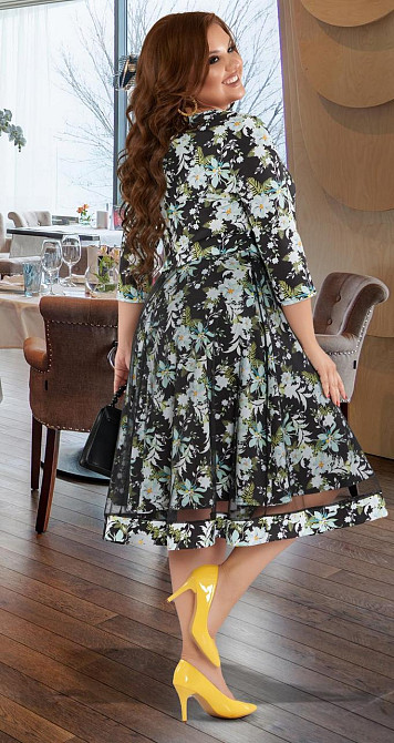 Красивое платье с двойной юбочкой большого размера (50) Киев - изображение 2