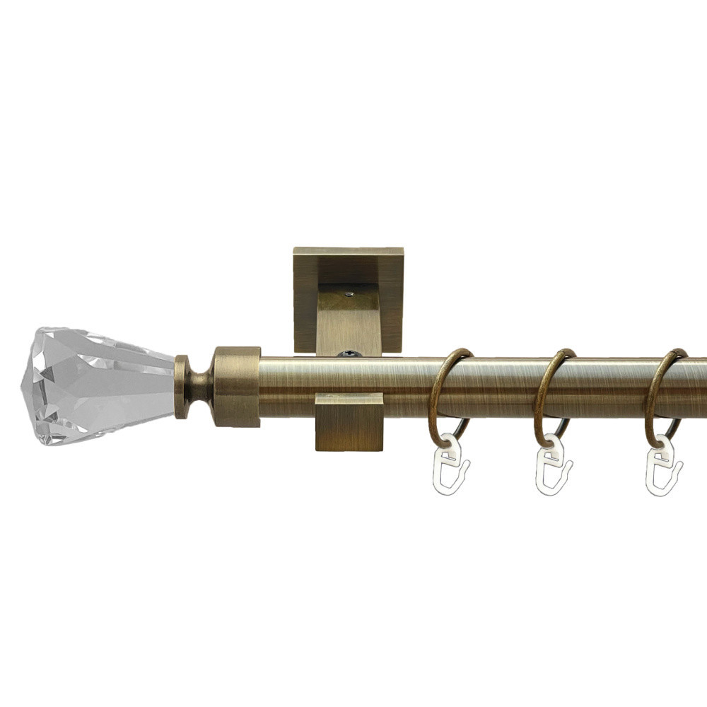 Карниз Orvit Лучетта металевий однорядний техно гладка труба кільце металеве Антик 25 мм 160 см (00-00025868) Львов - изображение 1