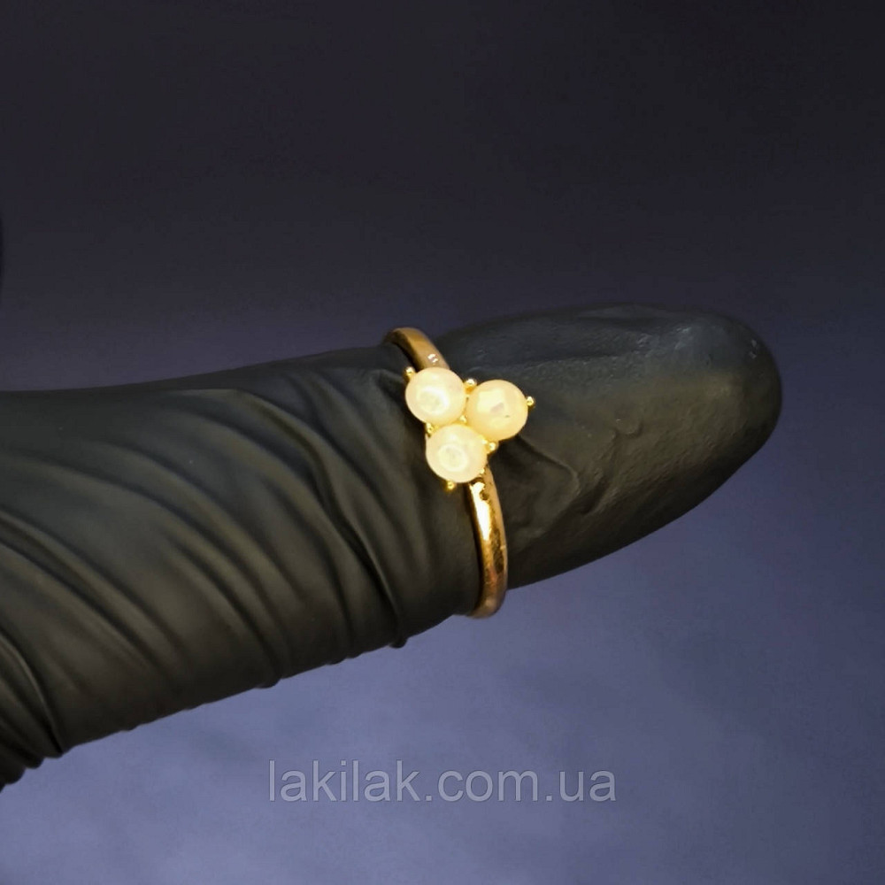 Каблучка #10 для фото нігтів (манікюру) колір золото Херсон - изображение 1