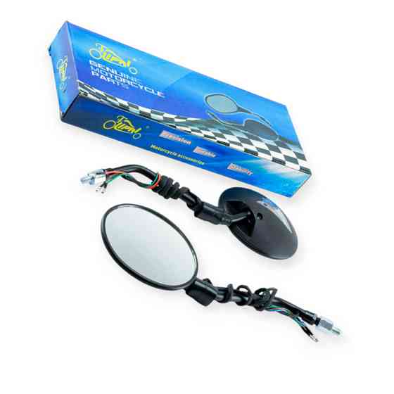 Зеркала Дельта , Minsk Sonik (круглые, черные с поворотами) 8 -10 мм мопед Мукачево