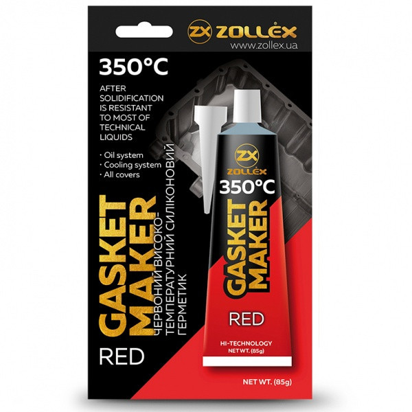 Герметик Zollex RED Преміум червоний 85 г Полтава - фото 1
