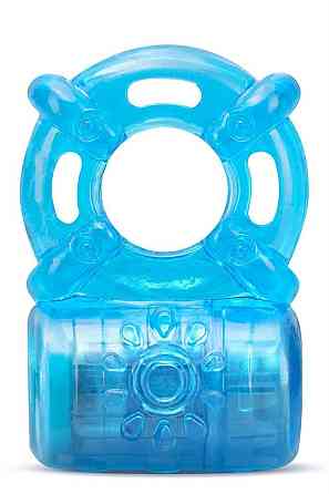 Кільце ерекційне з вібрацією STAY HARD 5 FUNCTION COCK RING BLUE Sex Aura Київ