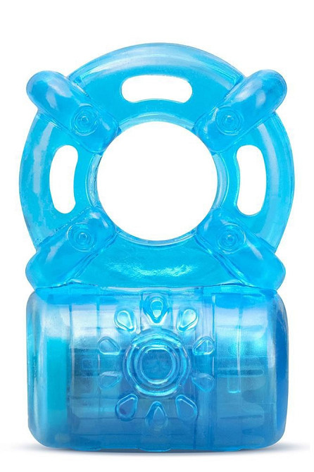 Кільце ерекційне з вібрацією STAY HARD 5 FUNCTION COCK RING BLUE Sex Aura Київ - фото 2