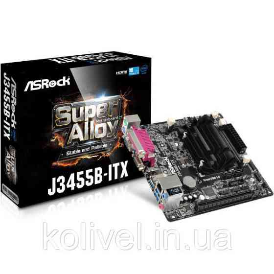 ASRock J3455B-ITX/REF(Intel Quad-Core 2.3GHz, 2xDDR3 SoDIMM, VGA/HDMI, 1*PCIe, 2xSATAIII, mini ITX) Киев