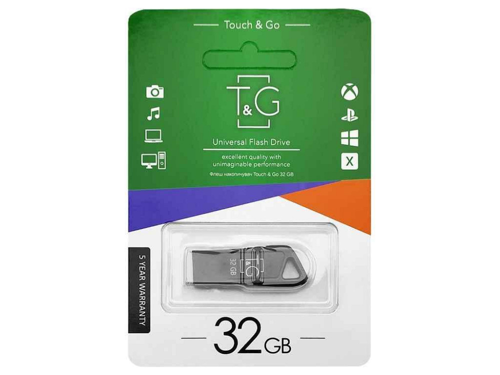 Флешка USB 32GB 2.0 114 metal Series чорна ТМ TG Київ - фото 1