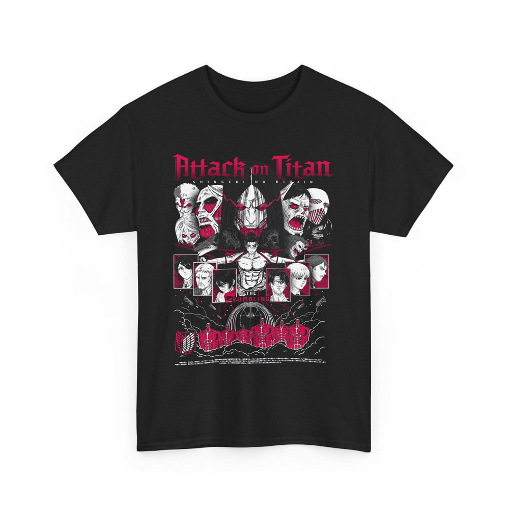 Футболка аниме Атака титанов оверсайз (S/M/L) Черний AnimeJ0461 Днепр - изображение 4