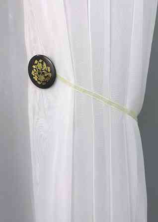 Магніти для штор і гардин Карпати набір 2 шт Чорний з золотистим (81-145) Київ