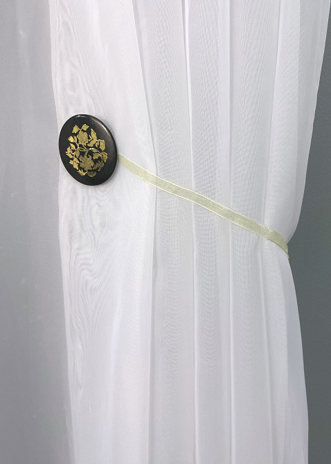 Магніти для штор і гардин Карпати набір 2 шт Чорний з золотистим (81-145) Київ - фото 2