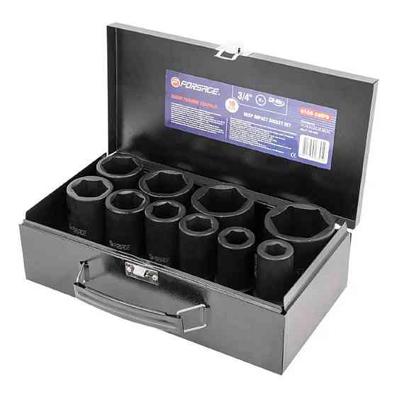 Набір ударних головок 3/4" 10пр.(6гр.)(17,19,22,24,27,30,32,36,41,46мм) Forsage F-6108-5MPB Одеса