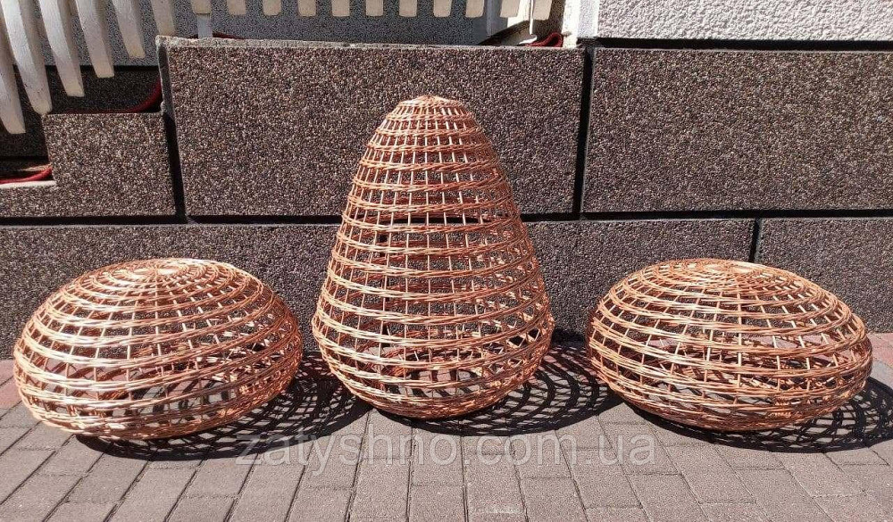Набір плетені люстри 3 штуки різної форми Київ - фото 1