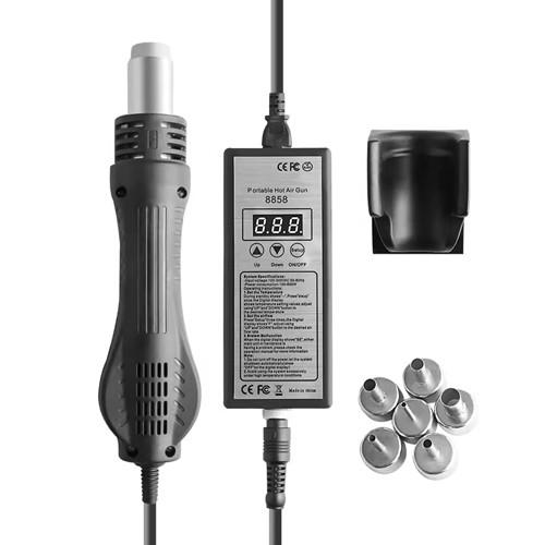 Термофен паяльний портативний Pigong 8858, підставка, термо фен Вінниця - фото 1