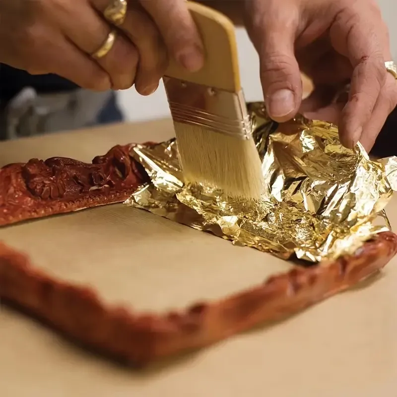 Сусальне золото для декору, набір 100 листів 8x8 см Київ - фото 7