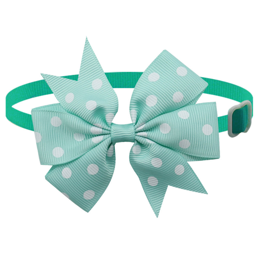 Бантик на шию для собак та котів one size м`ятно-білий Київ - фото 1