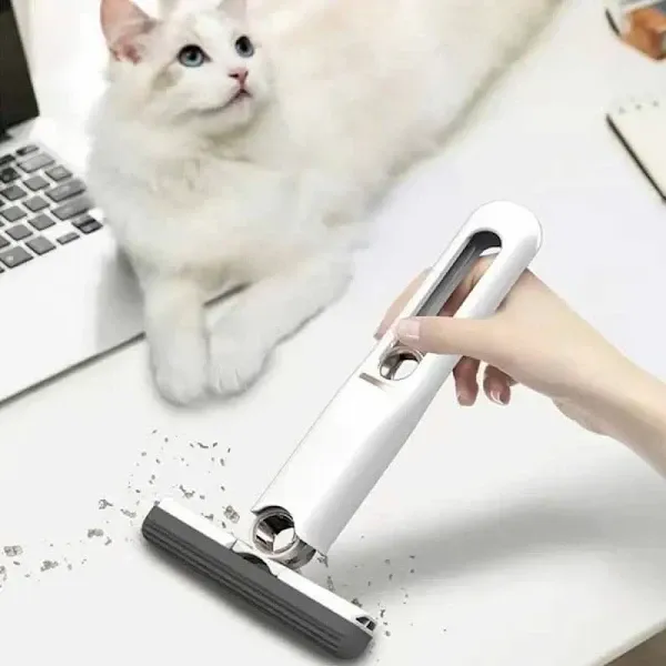 Компактна Портативна міні швабра з віджимом MINI MOP, Насадка з мікрофібри 24х4х4 см Одеса - фото 5