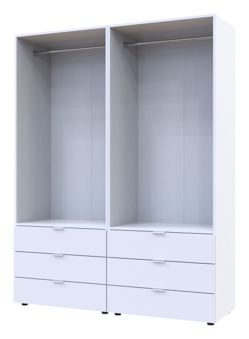 Комплект шаф для одягу Doros Гелар (3 шт.) 193,2х49,5х203,4 см Білий (DRS-011181) Дніпро - фото 3