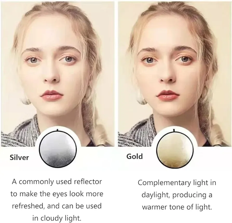 💡 Фоторефлектор сріблясто-золотий 110 см Луцьк - фото 3