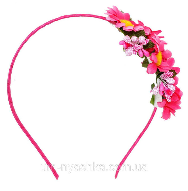 Ободок обруч с цветами 