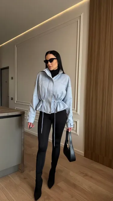 Женская замшевая куртка с талией Одесса - изображение 15