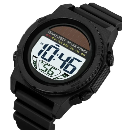 Часы мужские наручные на солнечной батарее Skmei 2358 solar (Черный с белым) Киев