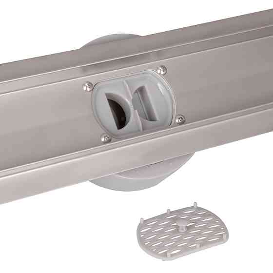 Трап із неіржавкої сталі Qtap Scorpio Tile900 лінійний під плитку (поворотний сифон/сухий закрив) Київ