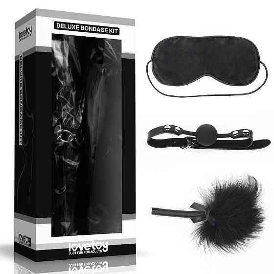 Набір БДСМ - Deluxe Bondage Kit (маска, кляп, пір'їнка) Sex Aura Київ