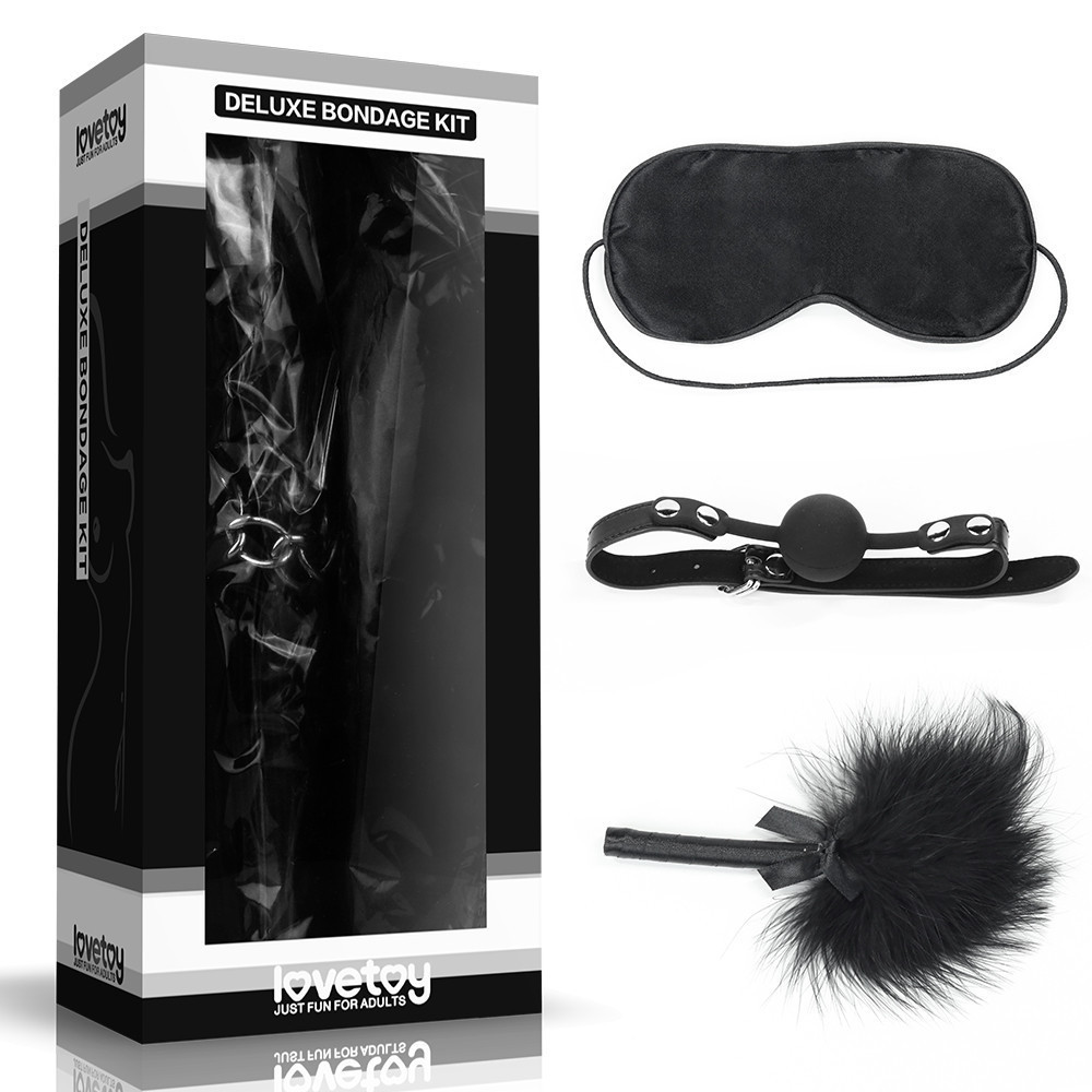 Набор БДСМ - Deluxe Bondage Kit (маска, кляп, перышко) Sex Aura Киев - изображение 1