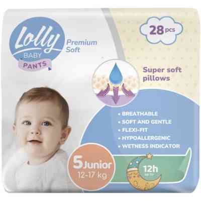 Подгузники Lolly Premium Soft Junior 5 (12-17 кг) 28 шт (4820174981006) Винница