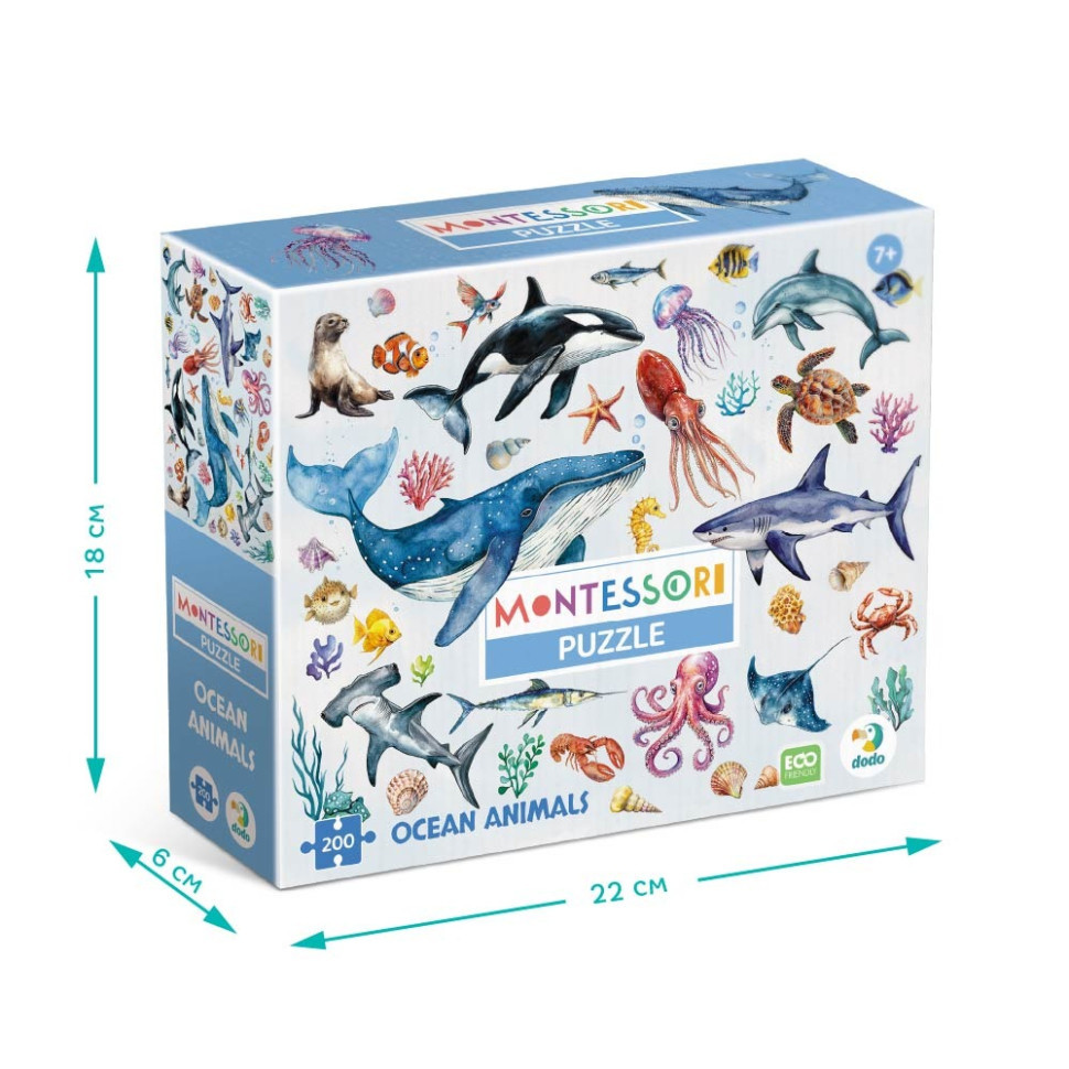 Дитячий пазл Монтессорі "Океанічні тварини" 300630, 200 елементів Вінниця - фото 5