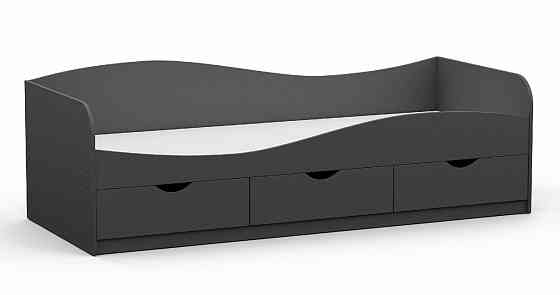 Кровать односпальная L-9, Антрацит, 2030х834х656 Львов