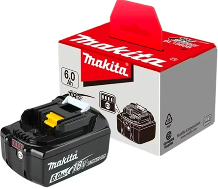 Аккумулятор BL1860B 18V 6A к электроинструменту Makita с индикацией (в картонной коробке) Винница