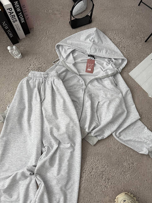 Женский спортивный прогулочный костюм двойка: кофта и штаны двунитка + турецкая рибана Одесса - изображение 2